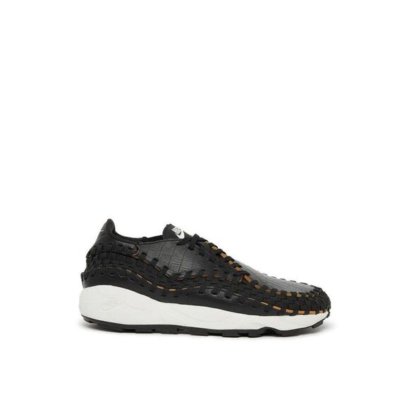 NIKE Woven Leather Sneakers Women BLACK